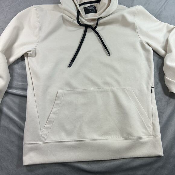 Men’s Jockey Sport cream colored Small Hoodie Pullover Pockets Soft Long Sleeve - Picture 6 of 11